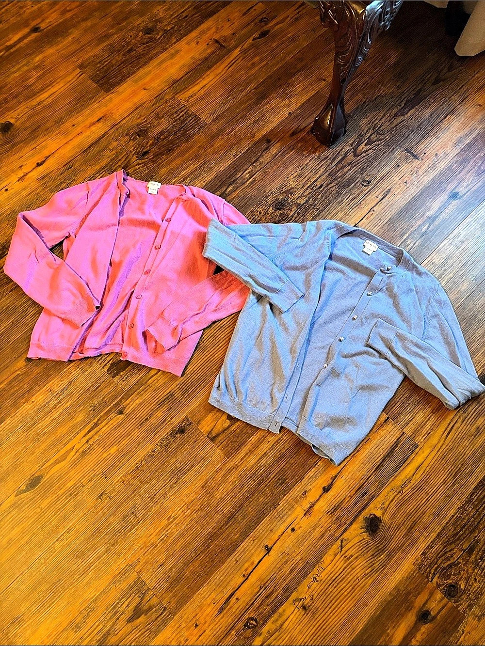 Crewcuts Factory Girls Button-Front Cardigan Sweater Set Pink & Blue XL (12-14)